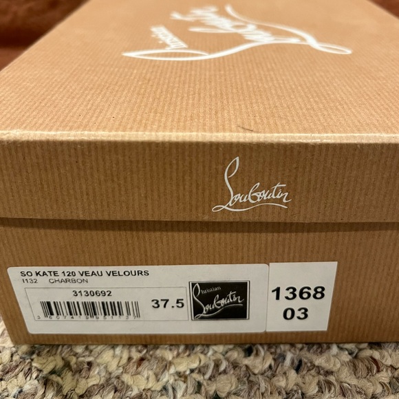 Christian Louboutin So Kate 120 Veau Velours - Charbon - Picture 9 of 9